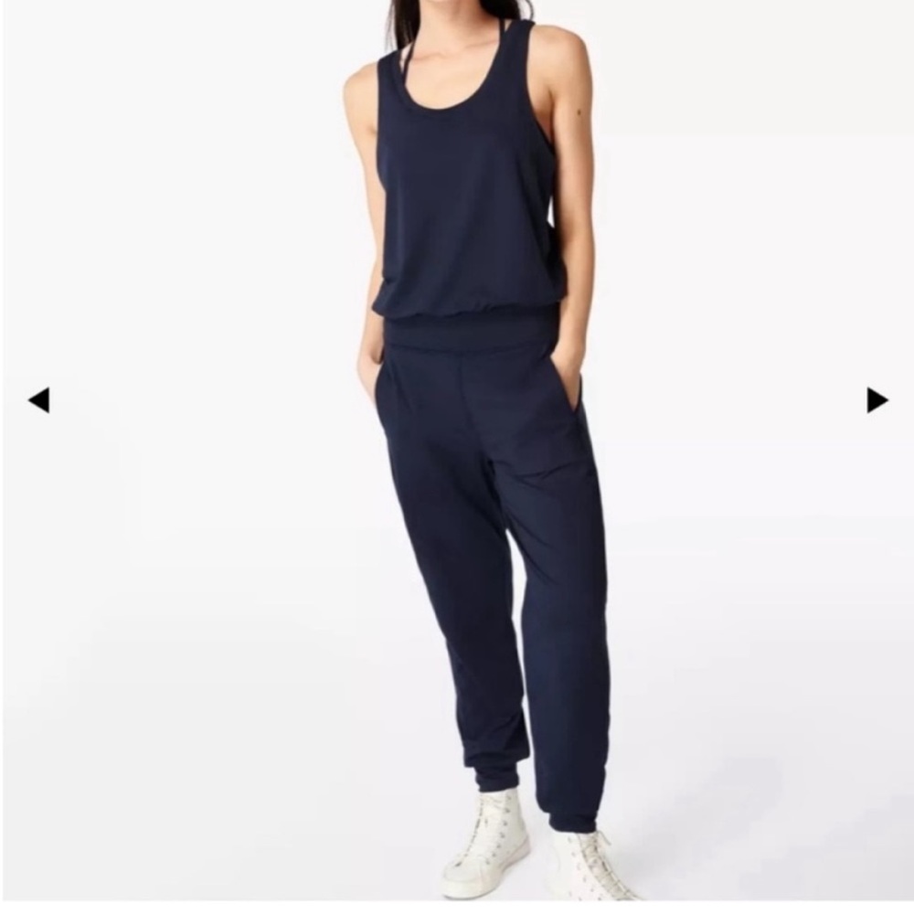 Sweaty Betty Gary navy blue jumpsuit size xs